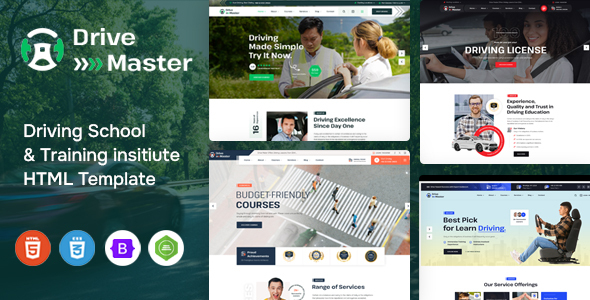 Drive Master - Driving School HTML Template listing image