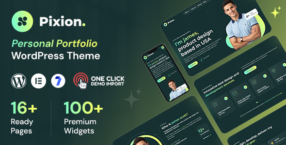 Pixion - Developer Portfolio WordPress Theme