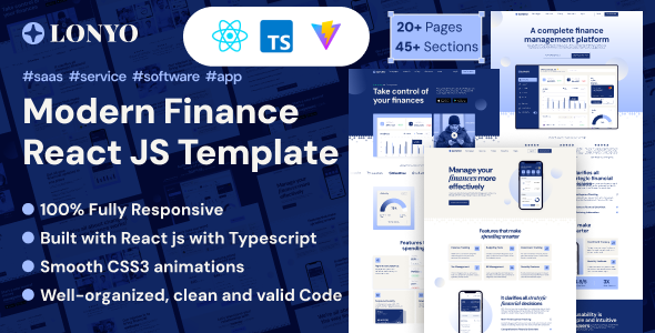 Lonyo - Sass And software React JS Template