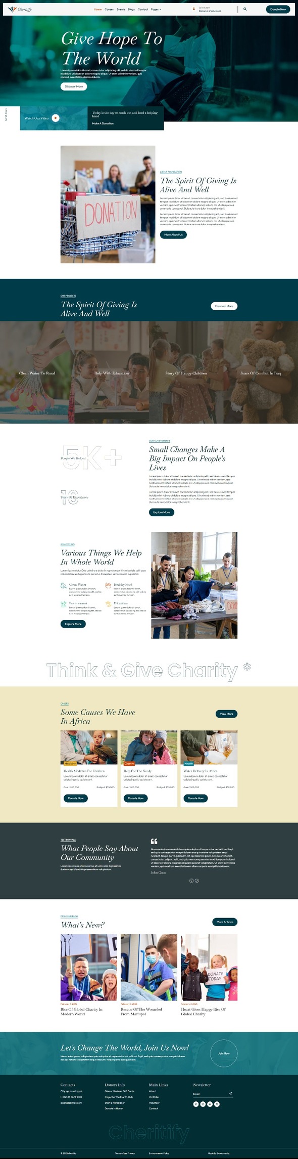 Charitify - Nonprofit Charity & Donation Elementor Template Kit