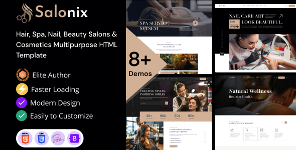 Salonix - Hair Salons and Hairdressers Cosmetics HTML template