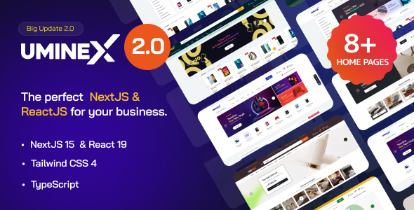 Uminex- Digital Store React & NextJS Template