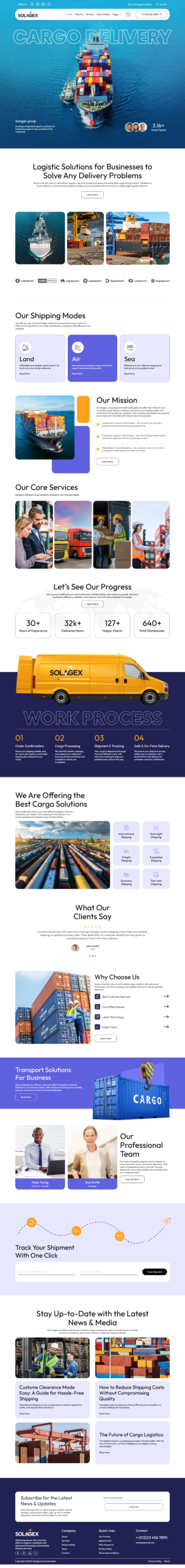 Solagex - Logistics & Transportation Elementor Template Kit