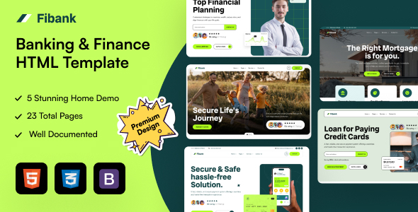 Fibank - Banking & Finance HTML5 Template product preview