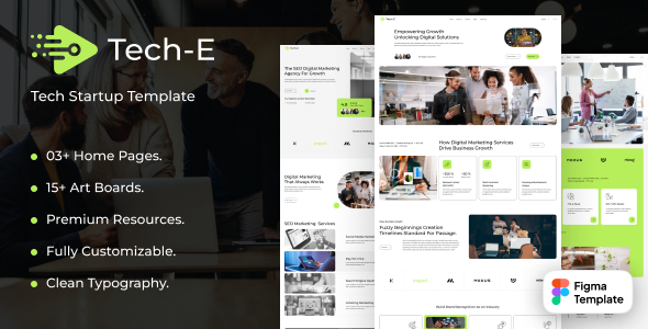 Tech-E - IT & Startup Services Figma Template