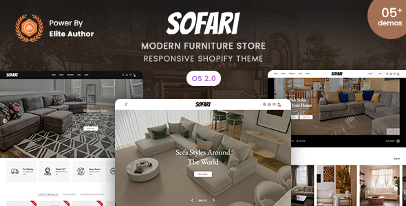 Sofari - Modern Furniture Store Shopify 2.0 Theme product preview