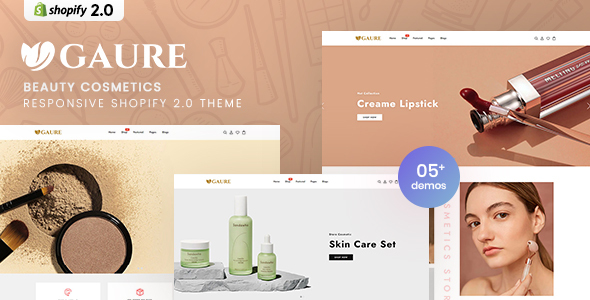 Product preview supplied for Gaure - Beauty & Cosmetics Responsive Shopify 2.0 Theme