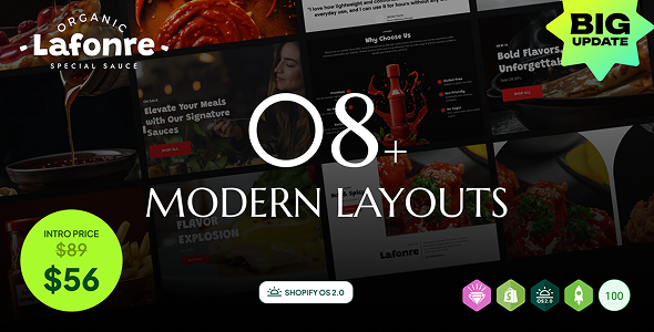 Lafonre | Gourmet Sauces & Spices Shopify Theme OS 2.0