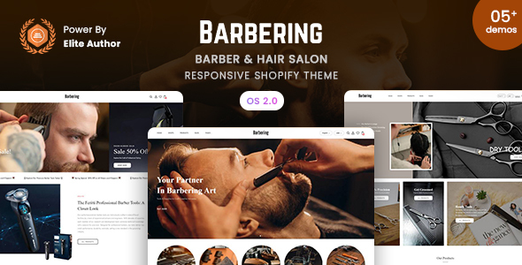 Product preview supplied for Barbering - Barber & Hair Salon Shopify 2.0 Theme