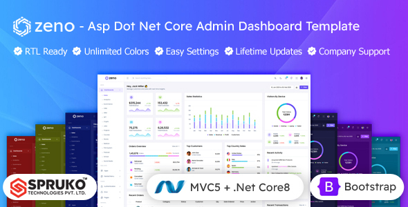 Zeno - Asp Dot Net Core Bootstrap Admin Dashboard Template