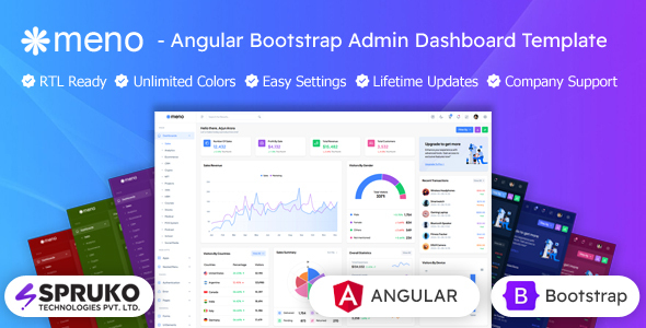 Meno - Angular NgBootstrap Admin Dashboard Template