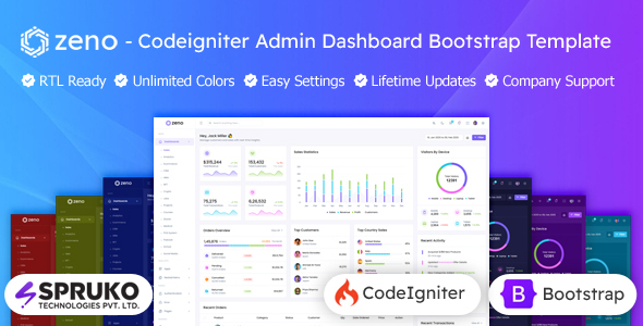 Zeno - Codeigniter Admin Dashboard Bootstrap Template