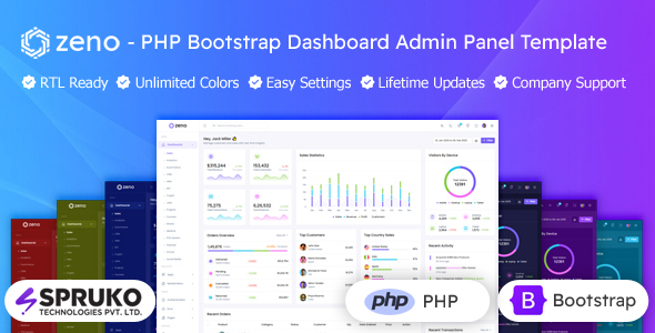 Zeno - PHP Bootstrap Dashboard Admin Panel Template