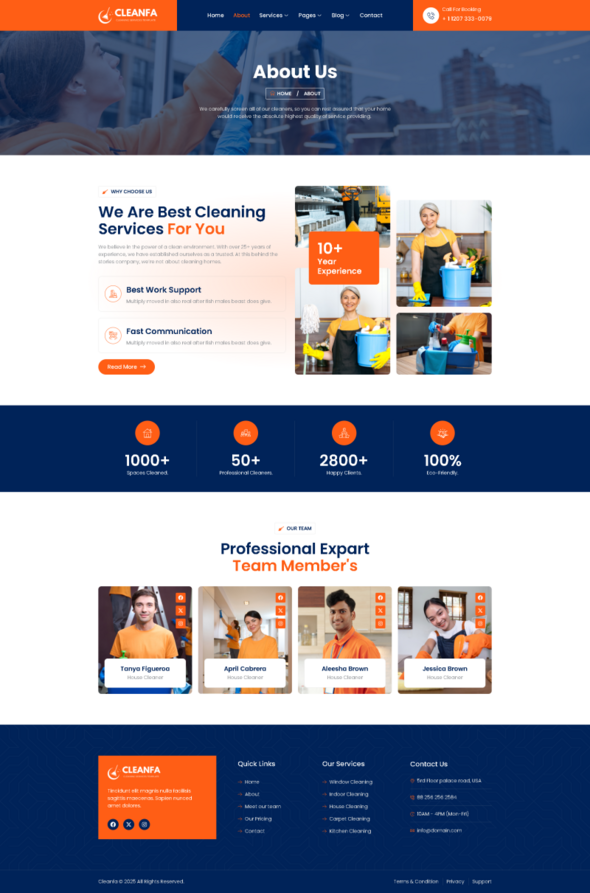 Cleanfa - Cleaning Services Elementor Template Kit
