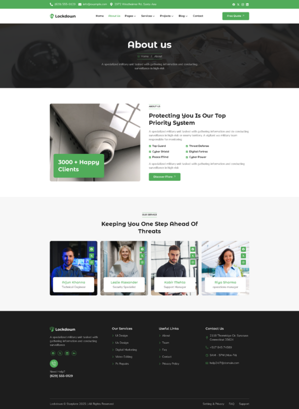 Lockdown - CCTV & Security Elementor Template Kit