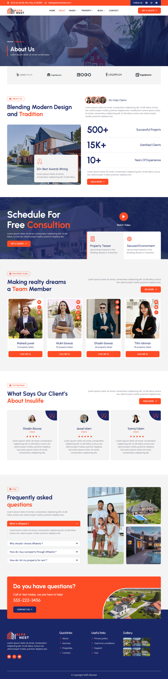Alfanest - Real Estate & Property Elementor Template Kit