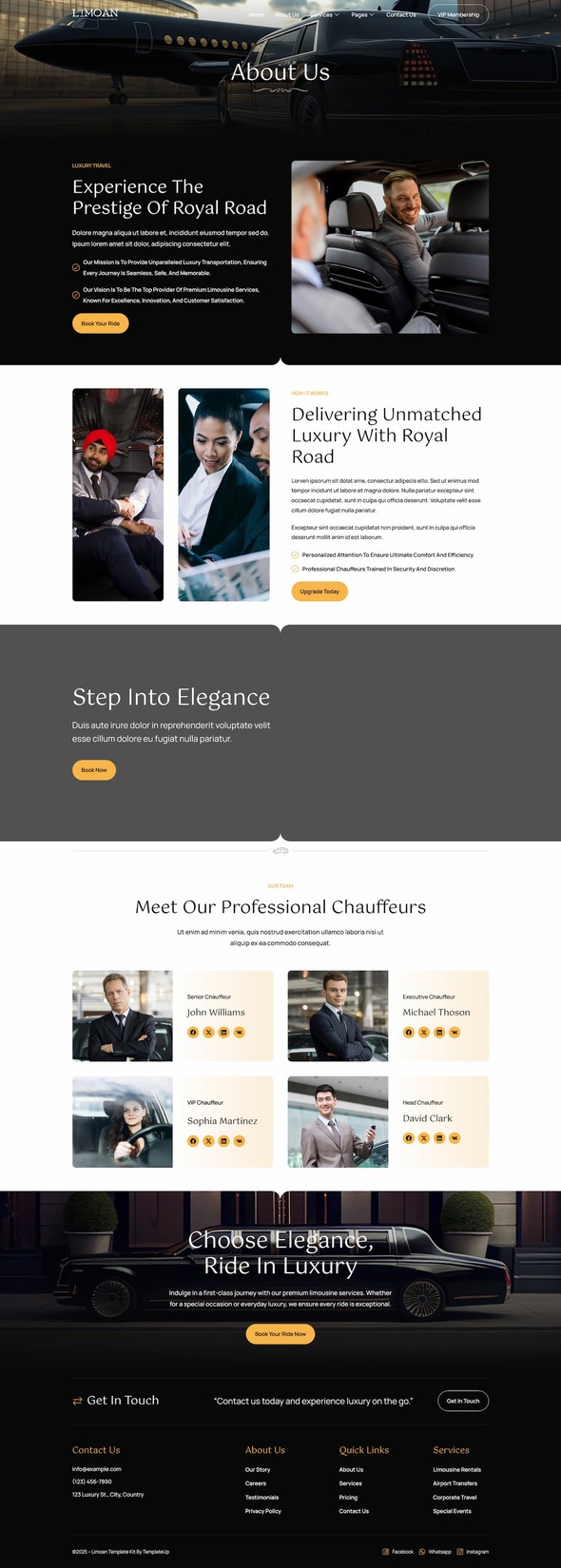 Limoan - Limousine Business Elementor Template Kit