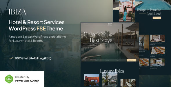 Ibiza – Luxury Hotel & Resort Gutenverse FSE WordPress Block Theme
