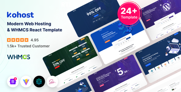 Kohost - Web Hosting with WHMCS ReactJs Template