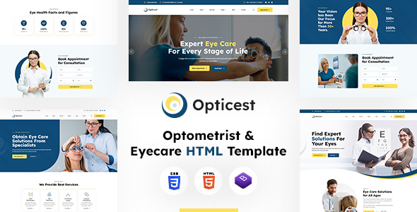 Opticest | Optometrist & Eyecare HTML Template