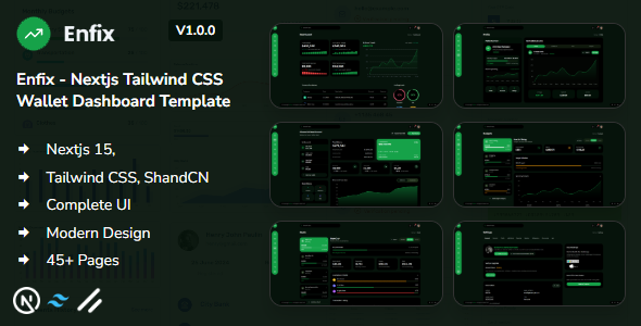 Enfix - ShadCN Tailwind Next.js Finance Admin Template