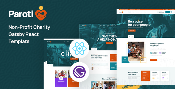 Paroti - Non Profit Charity Gatsby React Template