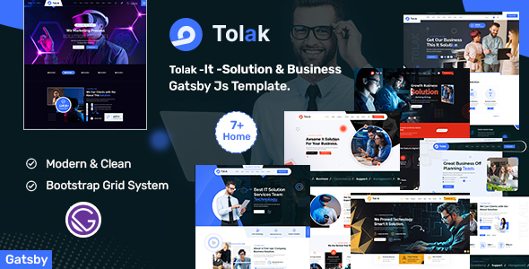 Tolak - IT Solution & Business Gatsby React Template