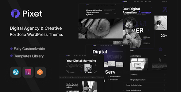 Pixet - Creative Portfolio & Digital Agency WordPress Theme