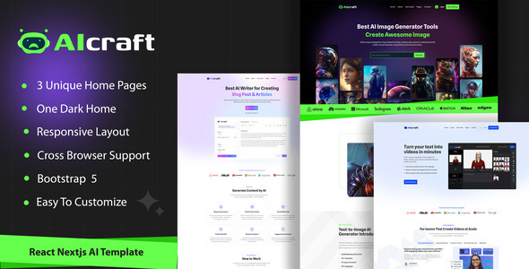 AIcraft - AI React NextJs Template