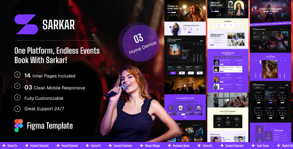 Sarkar - Conference & Events Figma Template