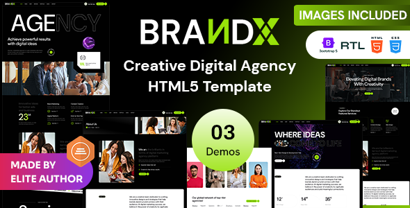Brandx - Creative Digital Agency HTML5 Template product preview