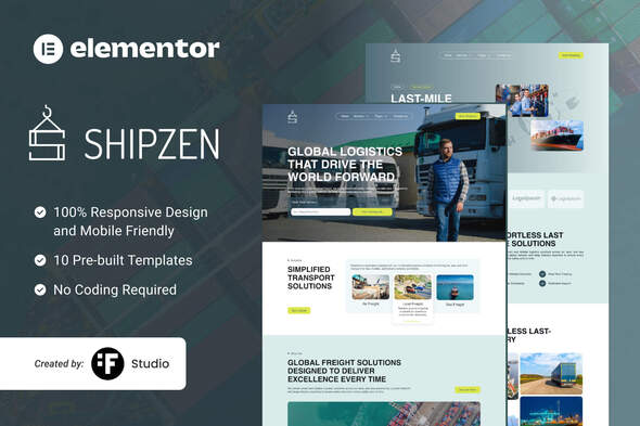 Shipzen – Logistics & Transportation Elementor Template Kit