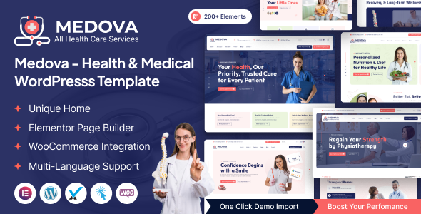 Medova – Health & Medical WordPress Theme product preview