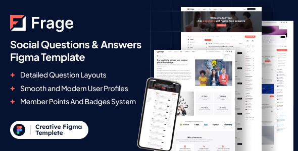 Frage - Social Questions & Answers Figma Template