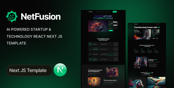 NetFusion - AI-Powered Startup & Technology React Next JS Template