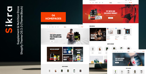 Sikra – Supplement & Nutrition Store Shopify Theme with AI (Theme Block)
