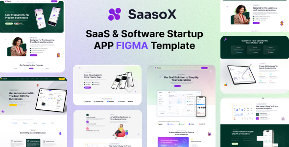 SaasoX - SaaS & Software Figma Template