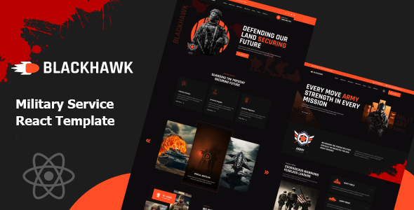 BlackHawak - Military Service React Template