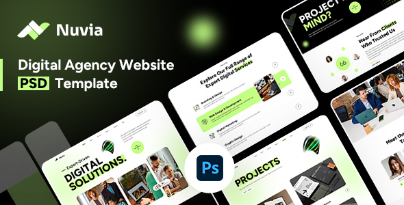 Nuvia | Digital Agency PSD Template