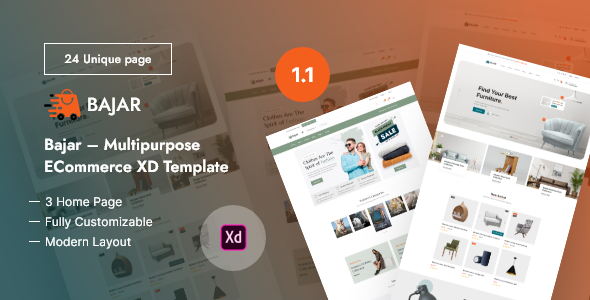 Bajar – Multipurpose ECommerce XD Template