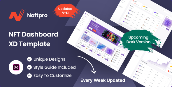Naftpro - NFT Admin & Dashboard XD Template