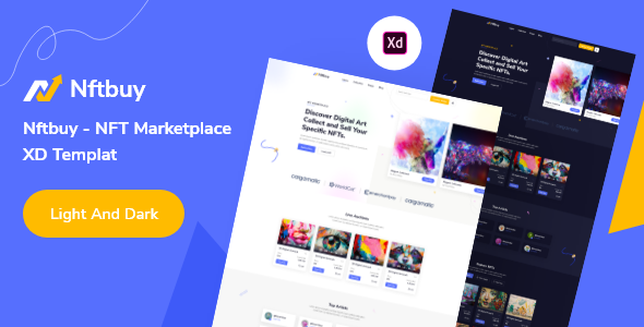 Nftbuy - NFT Marketplace XD Template