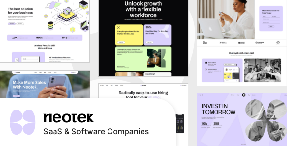 NeoTek - SaaS and Software Company WordPress Theme