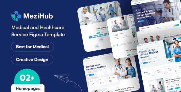 Product preview supplied for Mezihub - Medical and Health Care Figma Template