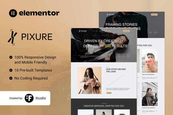 Pixure - Minimalist Photography Portfolio Kit