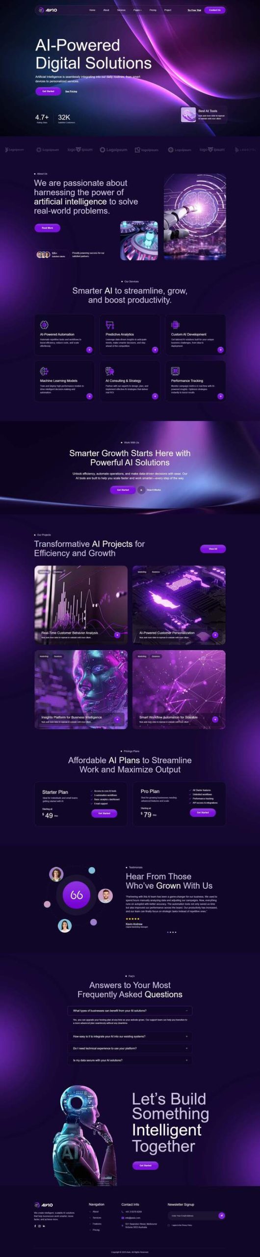 Aivio - Artificial Intelligence Elementor Template Kit