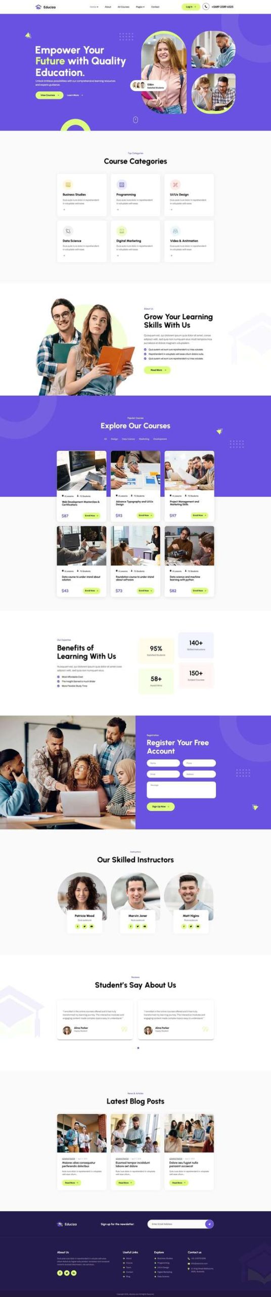 Educiza - Courses & Education Elementor Template Kit