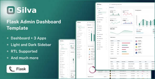 Silva - Flask Admin & Dashboard Template