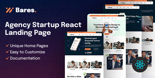 Bares - Agency Startup React Landing Page