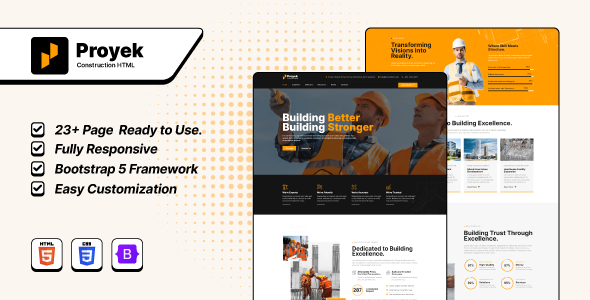 Proyek - Construction HTML Bootstrap 5 Template